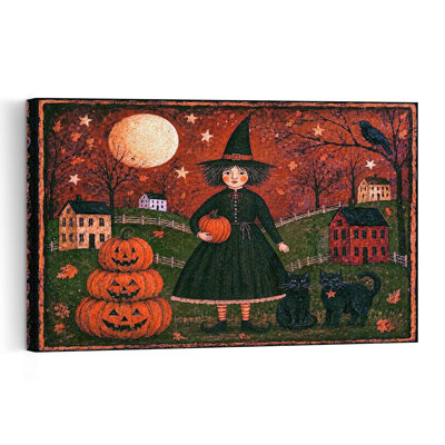«Witches Night Out», reproduction abstraite d'oiseau, chat, paysage, nature, impression murale