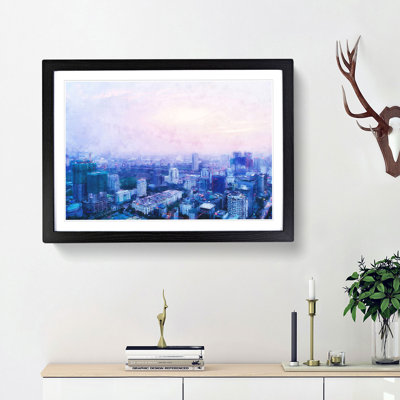 The Hanoi Skyline In Vietnam - Single Picture Frame Painting on MDF