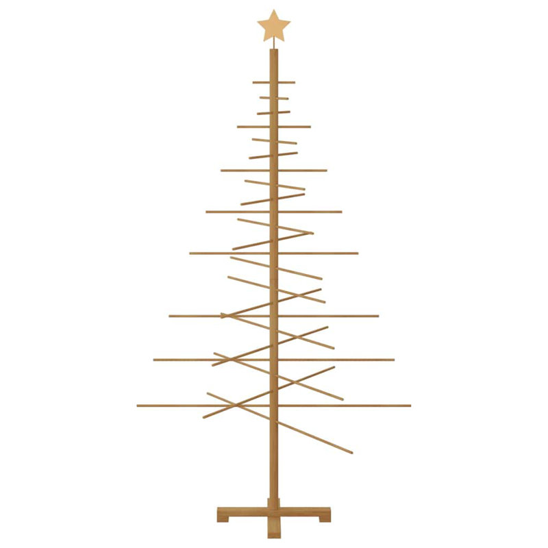 Wooden Christmas Tree with Stand Brown Bamboo, 5.91' H