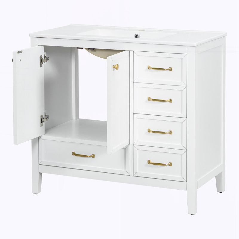 Meuble-lavabo 36 po avec lavabo, Blanc