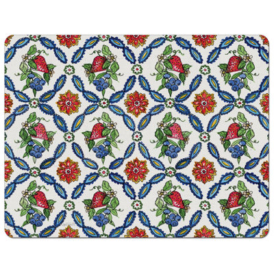 Strawberry Garden Designer Flexible Plastic Cutting Board Mat 15" x 11.5"