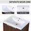 Armoire de salle de bain 24 po à fermeture douce, fixation flottante pour salle de bain moderne avec petit espace de montage