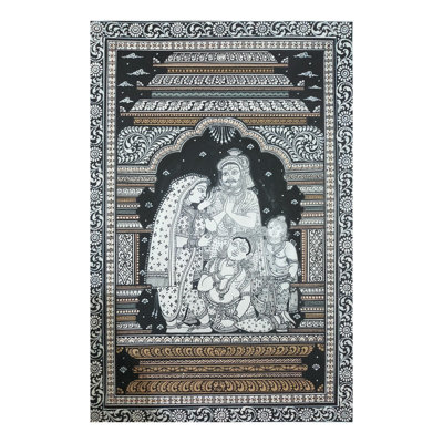 Laddu Gopal With Family | Watercolor On Handmade Sheet | By Jayadev Moharana