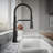 Kohler Tone Single Handle Semi-Professional Pre-Rinse Kitchen Sink Faucet with Three-Function Pull Down Sprayer-55233601