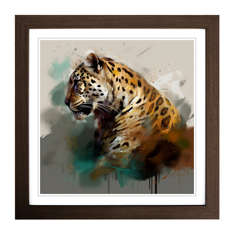 LeopardNo.4 - Framed Print, Walnut