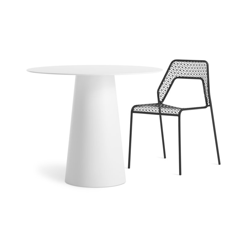 Circula Round Dining Table, White, Standard (30" Height), 36" W x 36" L