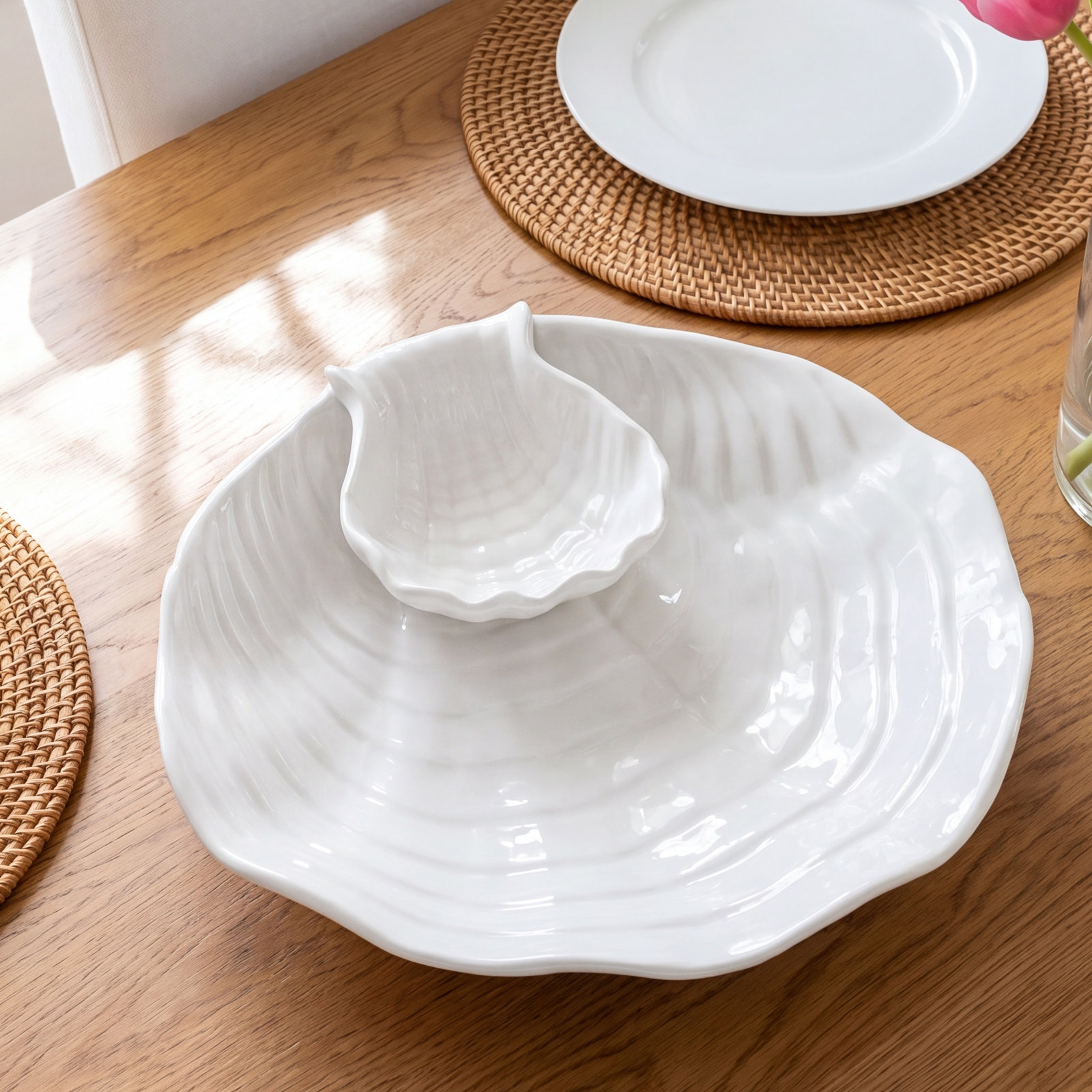 Vida Novelty Melamine Chips And Dip Platter