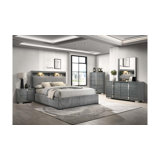 Bedroom 5 Pc Set In Grey