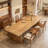 Sturdy Rectangular Solid Wood Dining Table-1466109134