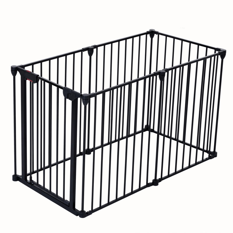 Barrière en métal 150 panneaux à 8 panneaux pour animaux 150, H 29,03 po x l 152,7 po x P 29,54 po