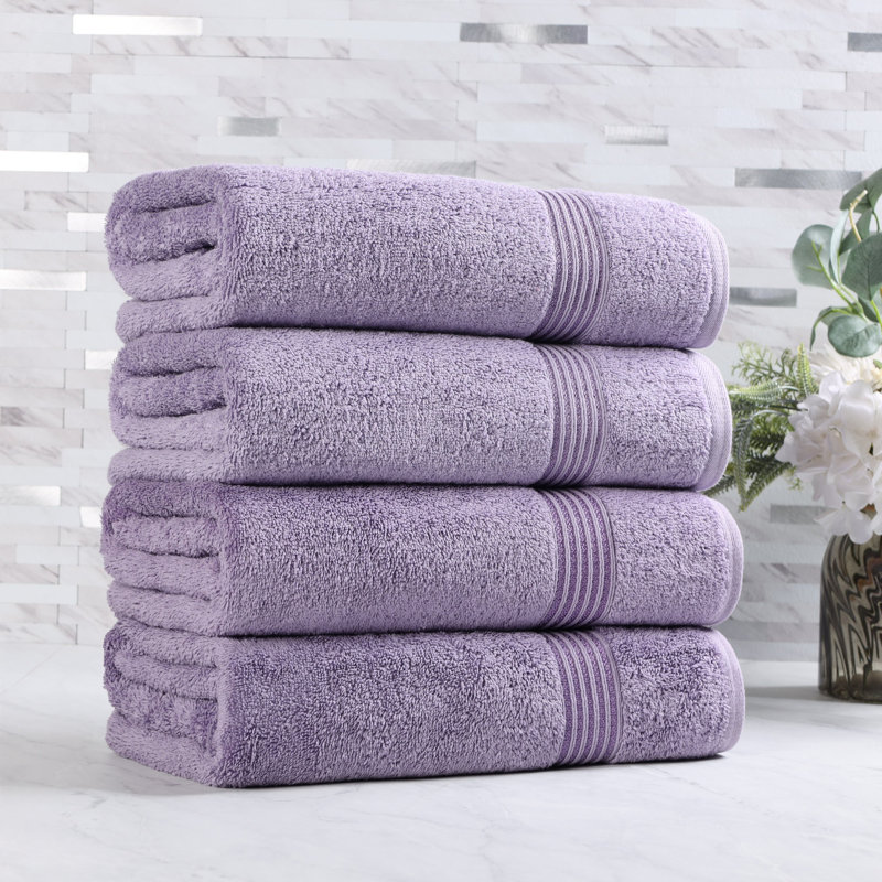 Oleg Heritage Egyptian Cotton Soft Absorbent Luxury Bath Towel, Mauve royal