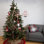 Guirlande de Noël blanche 6 pi x 6 po avec lumières Jingle Bells