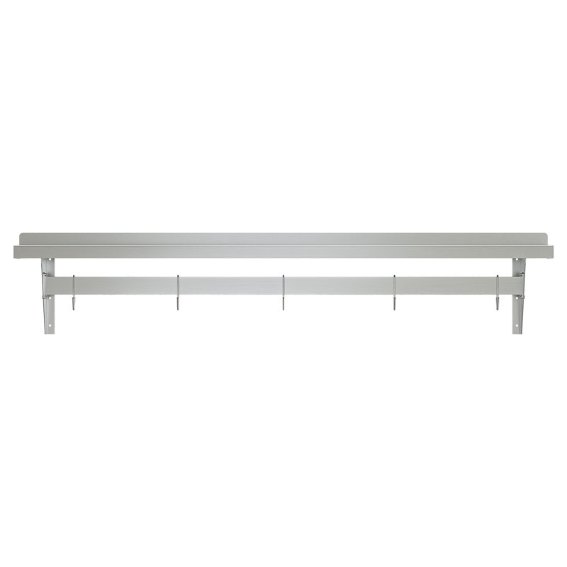 Stainless Steel Wall Mounted Kitchen Shelf with Pot Rack