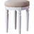 White Color Contemporary Bedroom Vanity With Foldable Mirror, Padded Stool And Storage Drawers, Echoing Gilded Age Aesthetic, Rubberwood Classic Design Age, Solid Construction-53306975