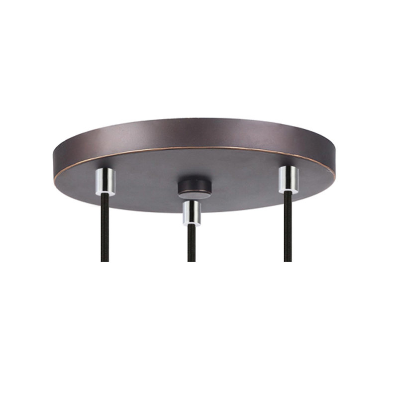 Luminaire suspendu cylindrique à 3 lumières Kylan, Chrome / Bronze, Halogène