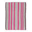 Vintage Frazada Kilim In Fuschia And Mauve Striped Pattern - Rug & Kilim