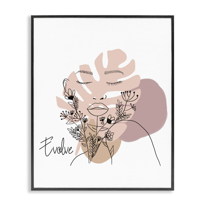 Evolve Boho Portrait, estampe numérique par Chen Alyesh, Giclée encadrée noir minuit, H 14 po x l 11 po