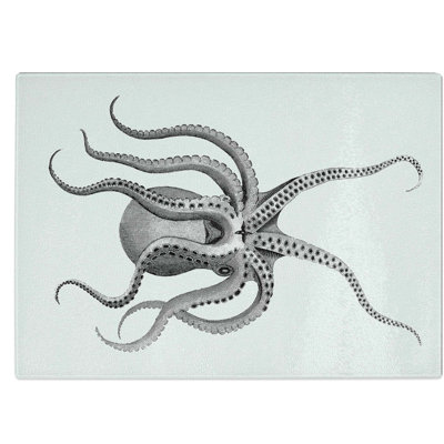 Tempered Glass an Octopus Chopping Board