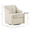 Élégant fauteuil pivotant brun clair avec dossier serré et coussin en mousse, capacité de poids de 300 lb