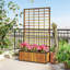 Lit de jardin surélevé en bois avec treillis-1421060481