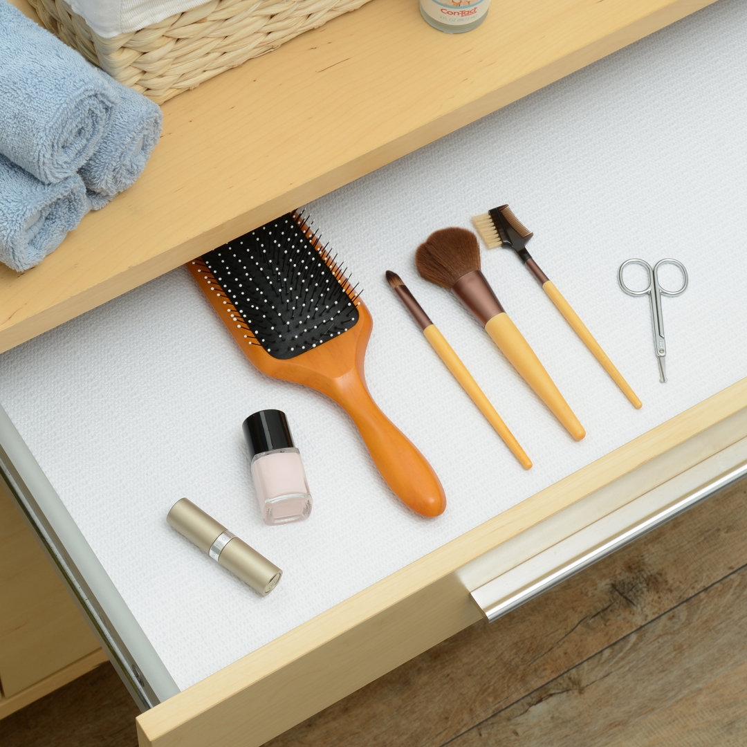 Con-Tact Brand Grip Prints Non-Adhesive Non-Slip Shelf And Drawer Liner, White (6 Rolls) Con-tact Brand