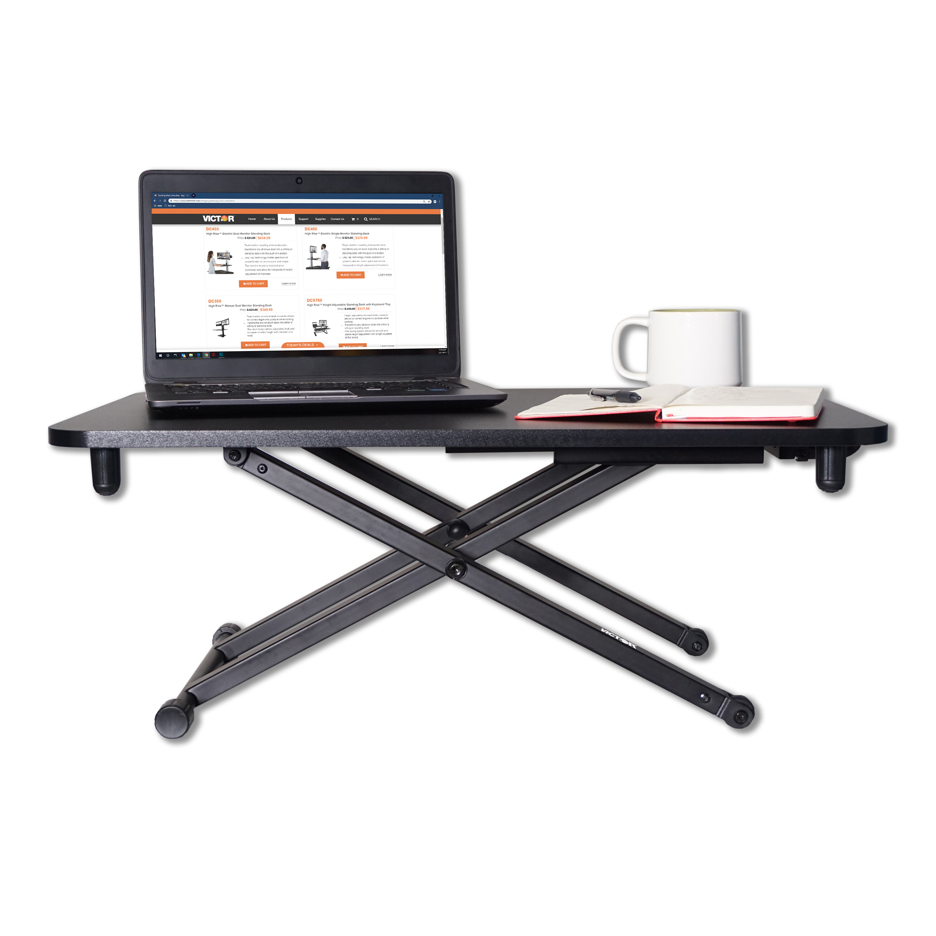 High Rise™ Height Adjustable Standing Desk with Keyboard Tray