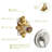 Rainfall Experience Brushed Nickel Modern Bathroom Wall-mount Shower System