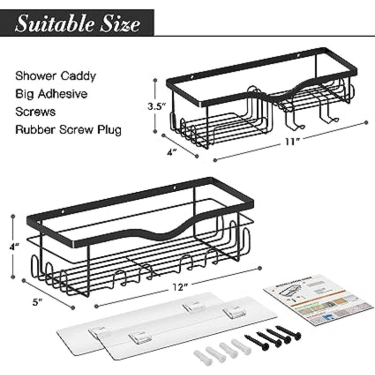 Mansuur Free-Standing Stainless Steel Shower Caddy Rebrilliant