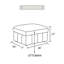 Repose-pieds modulaire convertible en microfibre de 38 po avec repose-pieds, table basse et sièges