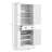 72.5" White Wood Grain Storage Pantry Cabinet For Kitchen, With 4 Doors, Drawer And 3 Adjustable Shelves Kitchen Cabinet, 72.5". 4-Door & Shelves. Stores Cookware, -. Traditional Dining Room. 220Lbs