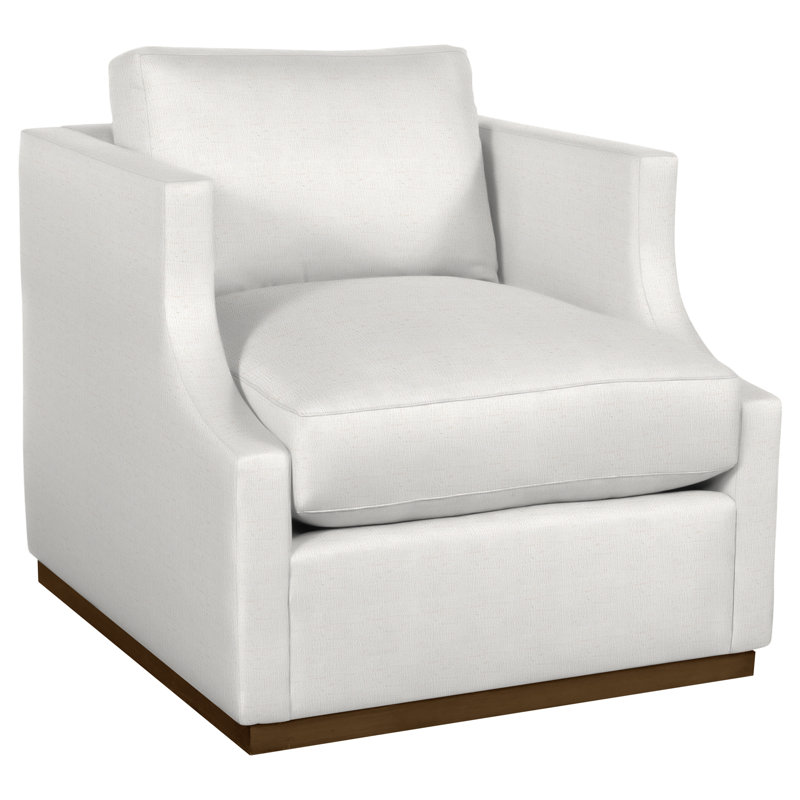 Willowbrook By Thom Filicia Cotton Swivel Armchair, Nomad Snow Crypton® Chenille, Casa Blanca