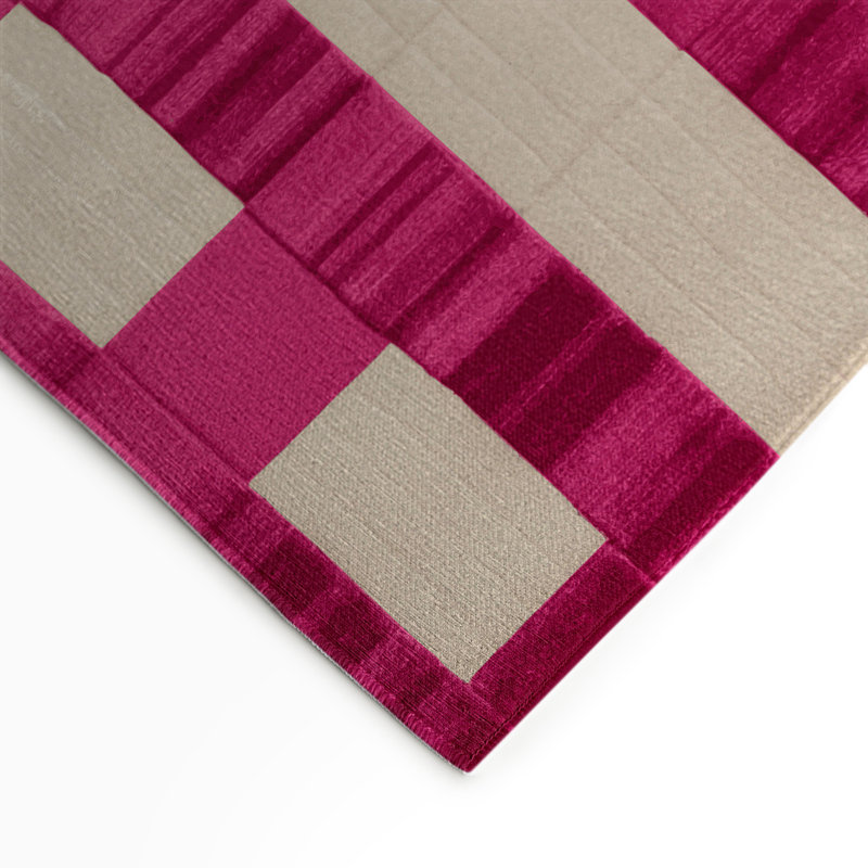 Tapis d'intérieur et d'extérieur à carreaux beige, Rectangulaire 3 pi x 5 pi