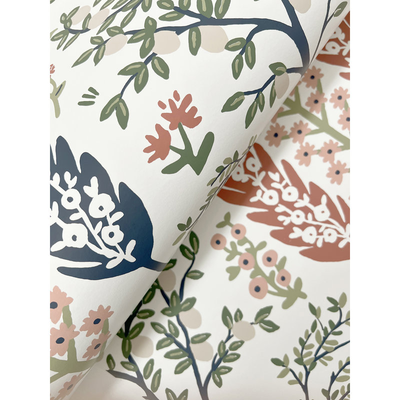 Fenna Gold Wallpaper, White