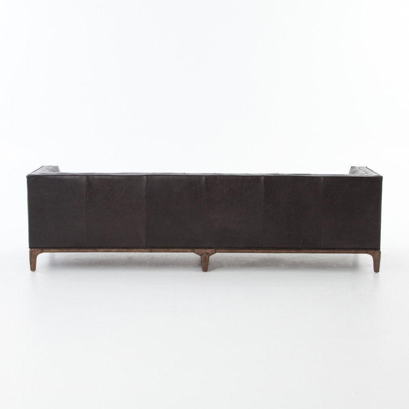 Dylan Sofa, Brown, Rider Black Genuine Leather