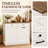 Double Tilt Out Trash Can Cabinet for Two 10 Gallon Bins, Farmhouse Garbage Cabinet with Drawer