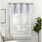 Catarina Linen Tailored 52'' W Window Valance