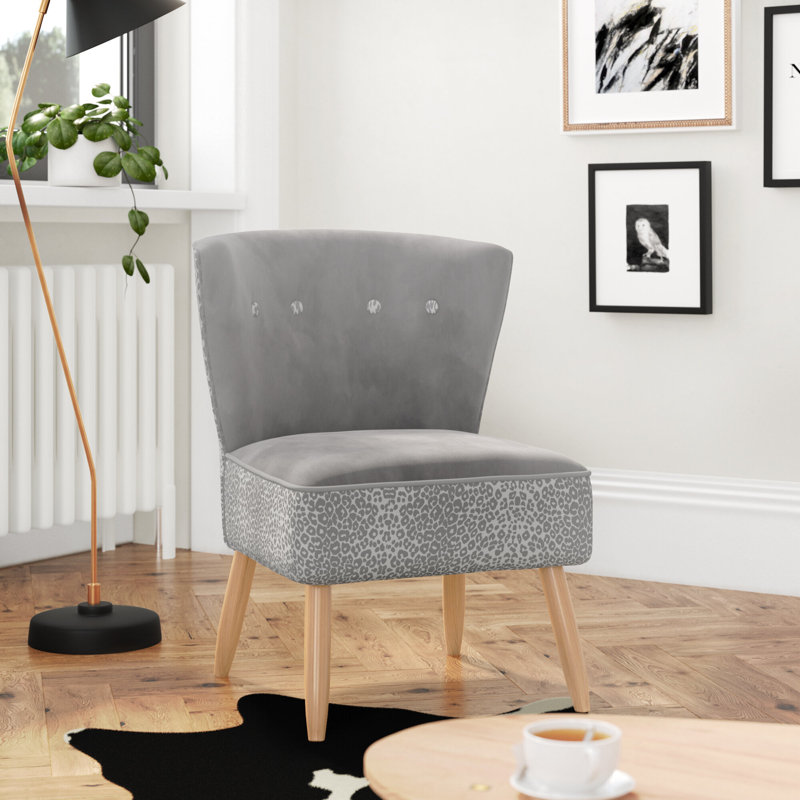 Aaeden Upholstered Accent Chair, Grey