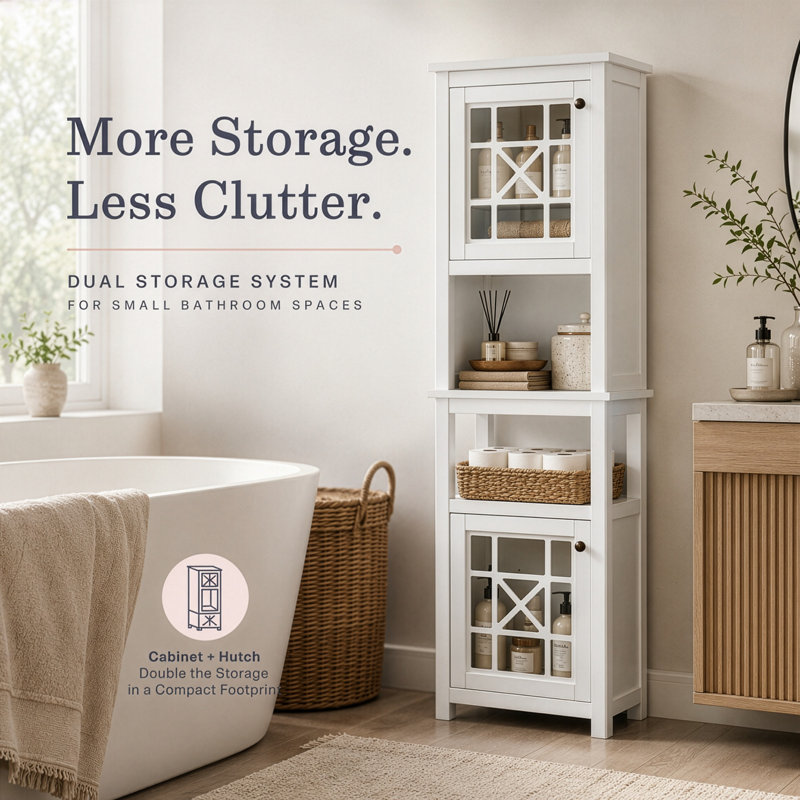 Derby Bath Deluxe Storage Cabinet with Hutch