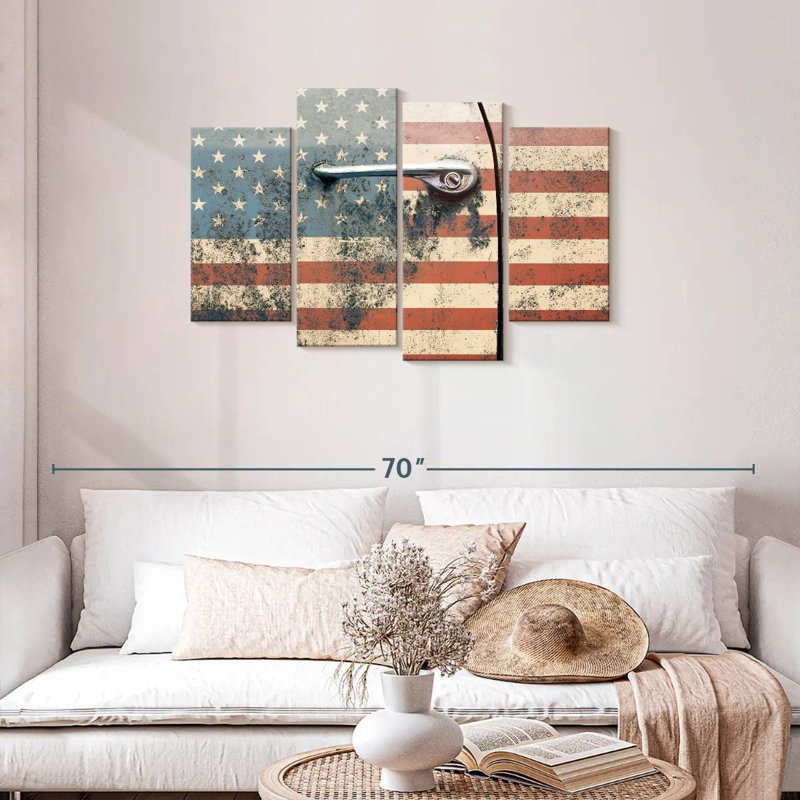 Borges American Flag Car, 27" H x 43" W
