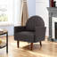 Fauteuil rembourré 1pc avec pieds en bois pour une utilisation quotidienne confortable-133995828