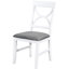 6 Dining , 4 Upholstered Chairs, Bench, And A 60x36-inch Table With Gray Top White Frame Design Wood