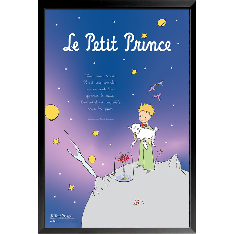 Reproduction d'art pour enfants encadrée, le PETITE PRINCE POEM 36 x 24