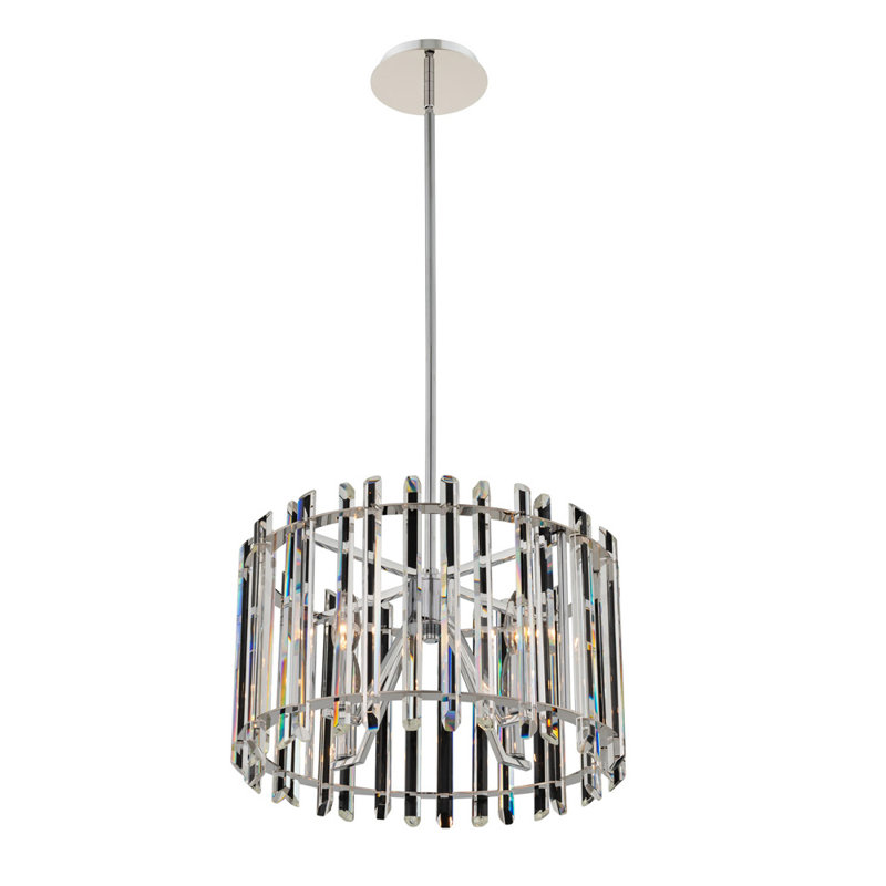 Luminaire suspendu 4 LT Viano chrome / transparent Allegri