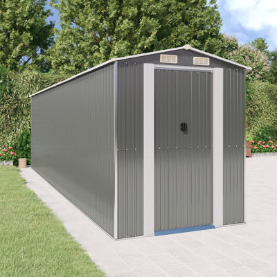 Vidaxl Garden Shed 192X689x223 Cm Galvanised Steel