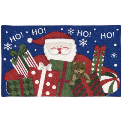 Tapis bleu marine Bryson Ho Ho Ho