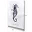 Monogramme de l'hippocampe noir - reproduction sur toile-29491452
