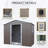 8Ft X 4Ft Outdoor Metal Storage Shed With Window And Metal Foundation-123375564