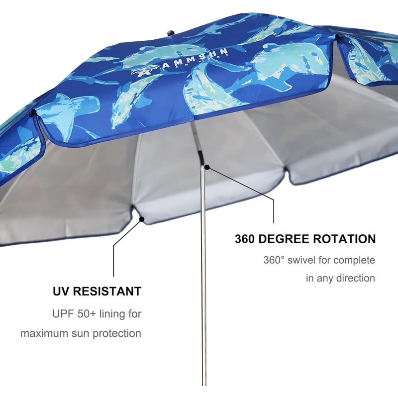 Parasol avec pince universelle et réglable, Bleu clair