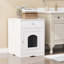 Enceinte en bois pour litière pour chat avec tiroir, table d'appoint, cage intérieure pour animal, table de chevet pour chat-225570345