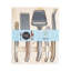 French Home Laguiole 5 Piece Cheese Knife, Fork And Slicer Set, Mixed Metals